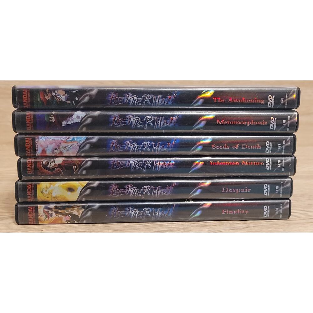 Betterman DVDs Volumes 1-6 (Complete) w/ Inserts and Limited Edition Foil Cards